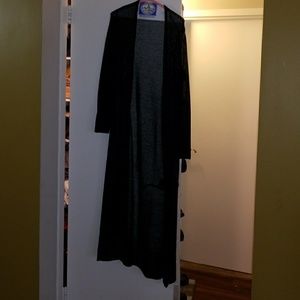 Eileen fisher open weave long duster